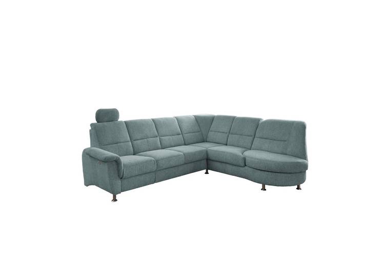 Ecksofa mit Relaxfunktion Parole Blau Chenille