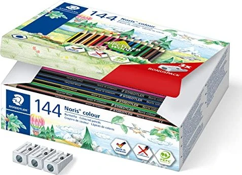 STAEDTLER Noris colour 185 Buntstifte farbsortiert, 144 St.