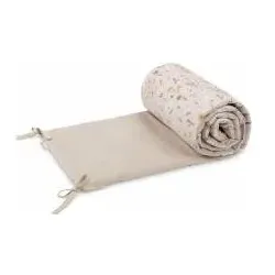 Sensillo, Babynest, Bettschutz „Velvet Bloom“ in Beige