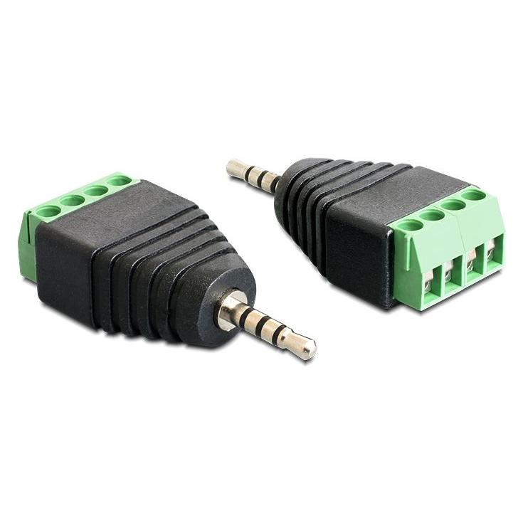 Delock Adapter Klinke Stecker 2,5 mm > Terminalblo (Klinkenadapter) (65454)