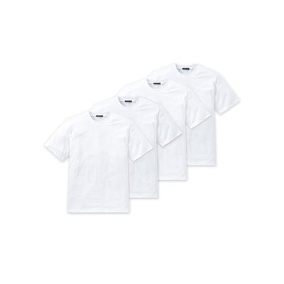 T-Shirt SCHIESSER "T-Shirt American T-Shirt 4er Pack", Herren, Gr. 3XL, weiß, Obermaterial: 100% Baumwolle CO., Shirts T-Shirt