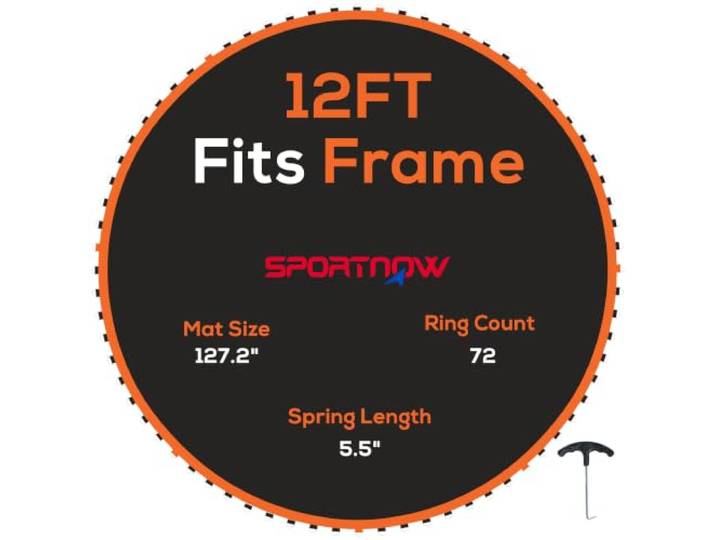 SPORTNOW Trampolin Sprungmatte UV-beständig Sprungtuch für Trampolin Ø366cm