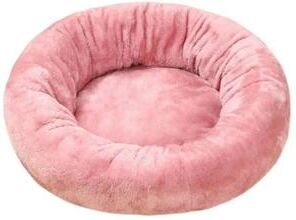 Uplift Treasures Soft Donut Pet Cushion Bed pink l