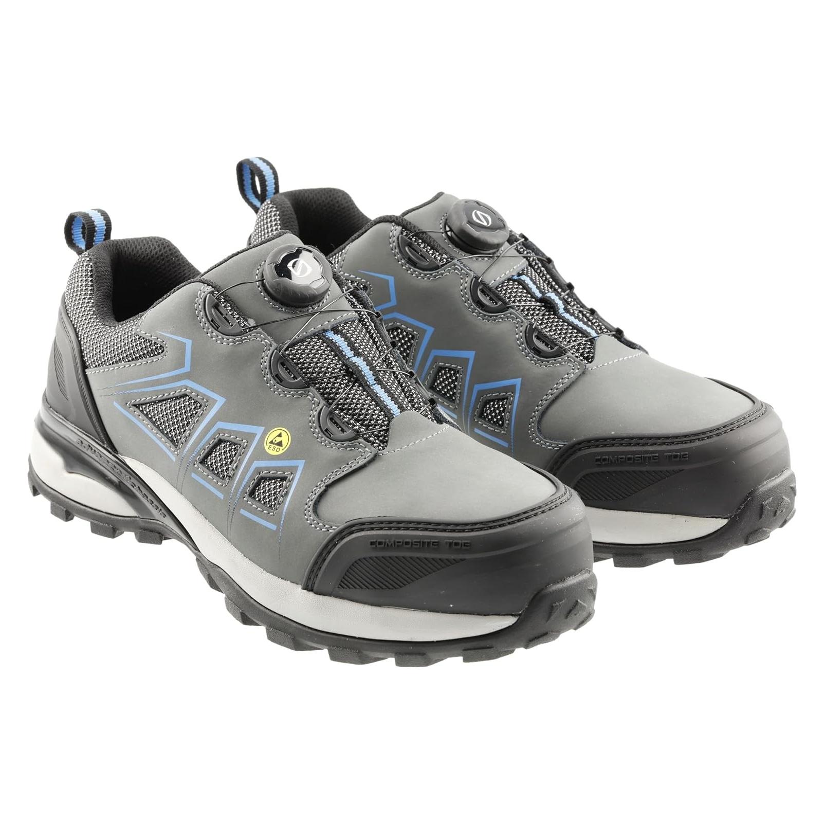 Högert FULDE Sicherheitsschuhe S3S SR FO ESD grau/blau 44 (44) (HT5K577-44)