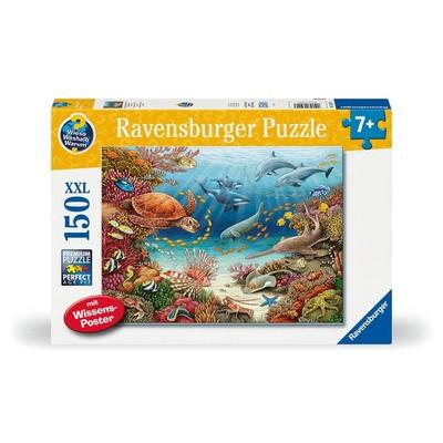 Kinderpuzzle 150 XXL Teile - Wieso? Weshalb? Warum? Meerestiere am Korallenriff
