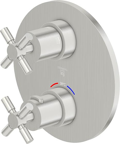 Steinberg Serie 250 Dusch-/Wannenarmatur, Fertigmontageset, Unterputz, zwei Verbraucher, 25041333BN