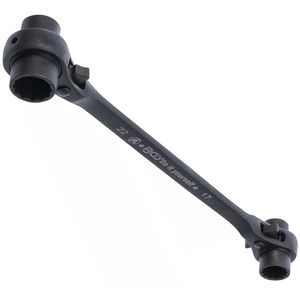 BGS-technic Gerüstschlüssel DIY 6843, SW 14 x 17mm, 19 x 22mm, umschaltbar, aus Stahl, 315 mm