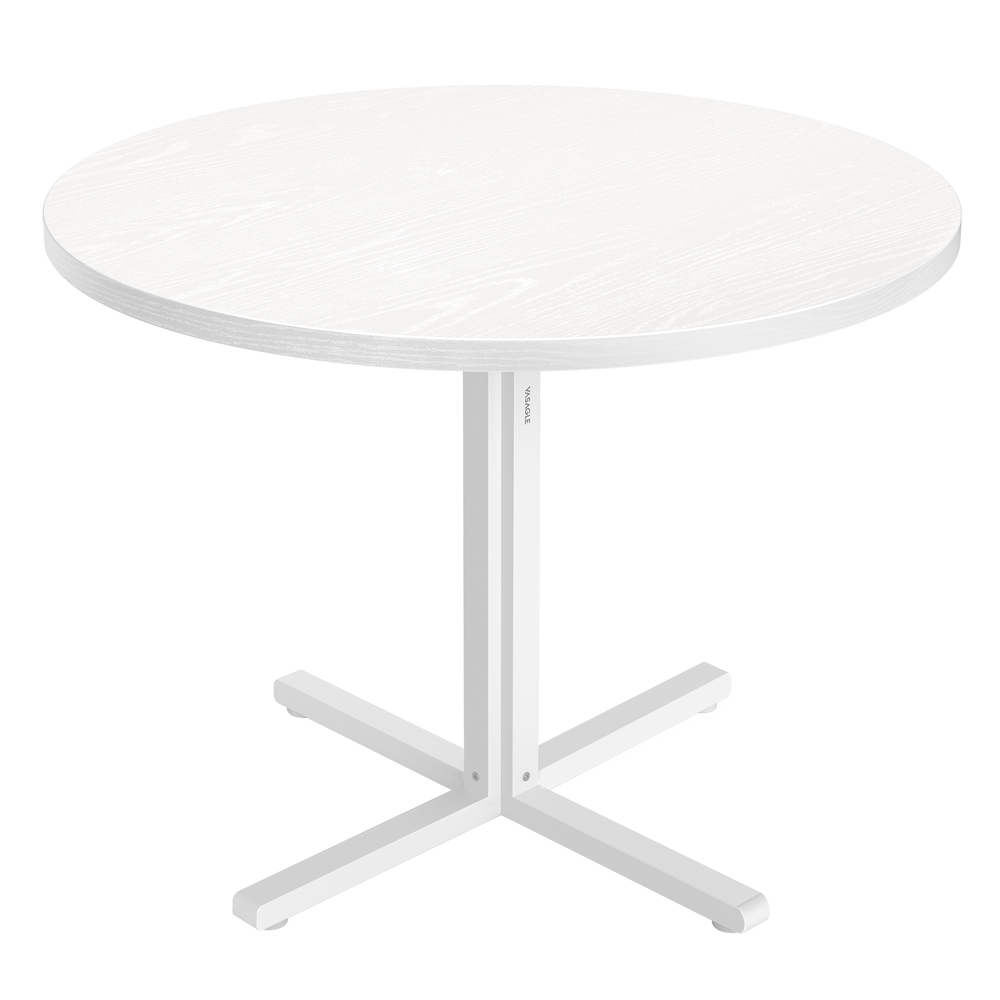 VASAGLE Runder Esstisch für 4 Personen für Esszimmer schneeweiß KDT082W01