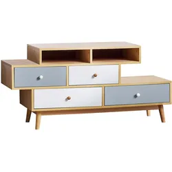 KOMMODE 4 Schubladen heller Holzfarbton Irvine