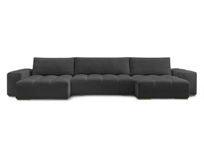Wohnlandschaft BOBOCHIC ANAKIN Stoff mit Textur schwarz