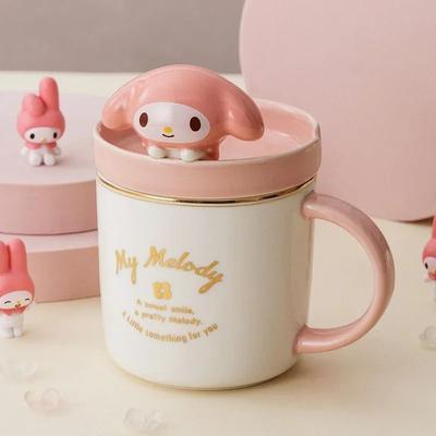 Uplifted Finds Sanrio 3D Doll Lid Ceramic Mug Cute Hello Kitty, My Melody & Cinnamoroll 320ml Coffee Cup my Melody