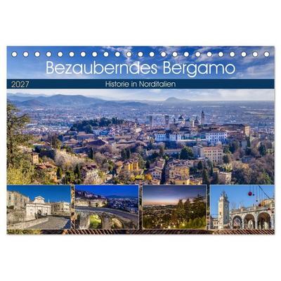 Bezauberndes Bergamo (Tischkalender 2027 DIN A5 quer), CALVENDO Monatskalender