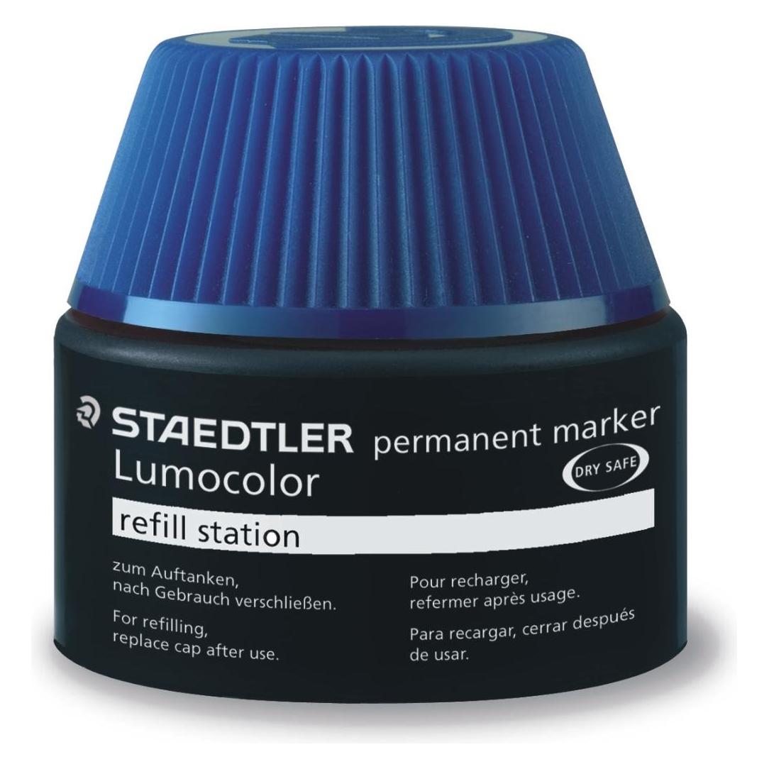 Staedtler Lumocolor permanent marker 488 50 Nachfüllstation für marker 350 und 352, Einzelprodukt, blau (1x) (488 50-3)