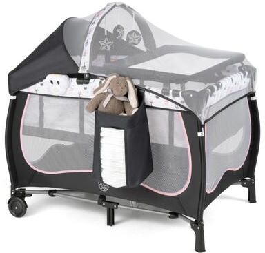 Costway 4 in 1 Portable Baby Nursery Center with Net and Music Box-Pink
