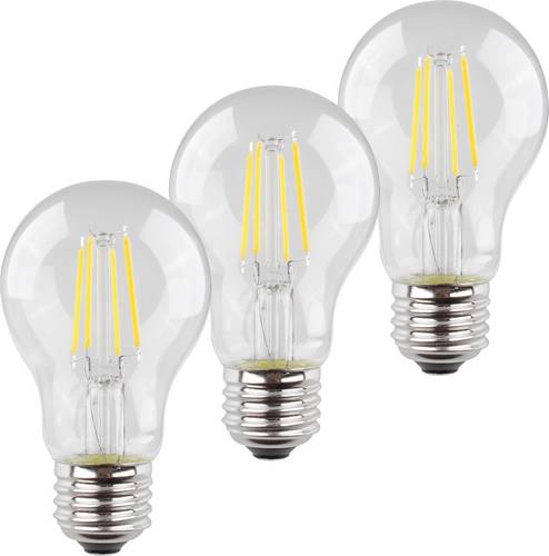 Müller-Licht 400290 LED EEK E (A - G) E27 Birnenform 4W = 40W Warmweiß 3St.