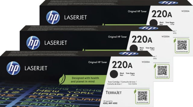 HP 220A LaserJet Toner Zwart (3 stuks)