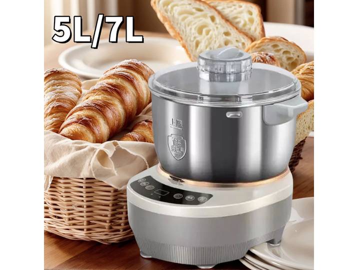Machine à pétrir la pâte 5L 7L, mélangeur électrique en acier inoxydable, ensemble de mélangeur de farine avec fonction de Fermentation
