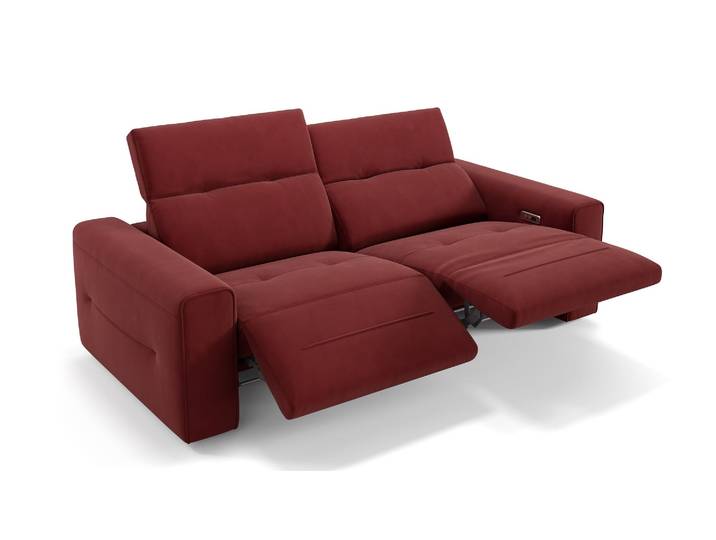Stoff Relaxsofa CANNES 3-Sitzer Funktionscouch Relaxsofa