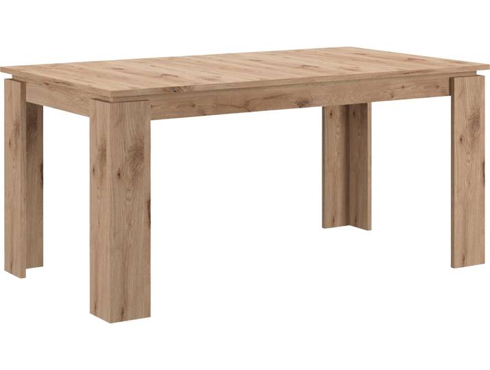 Esstisch HOME AFFAIRE Kalmar, rechteckig, 160 cm ausziehbar auf 200 cm, inkl. Einlegeplatte , braun (nox oak nb, nox oak nb, nox oak nb), B:160cm H:76cm T:90cm, Tische, Esstisch, Esszimmertisch, Tisch, Küchentisch, dining table