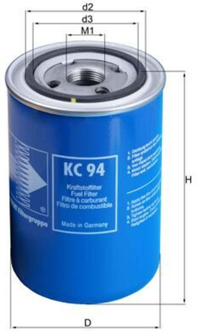 Kraftstofffilter MAHLE KC 94