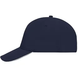 Basecap "MB035" 5-Panel-Sandwich - navy/white