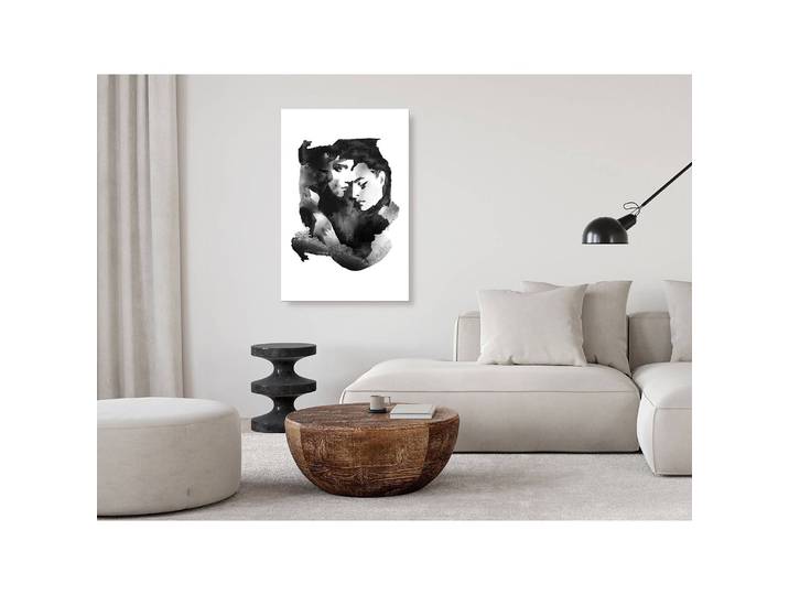 Tableau déco Love Longing Lin Blanc/Noir 40 x 60cm