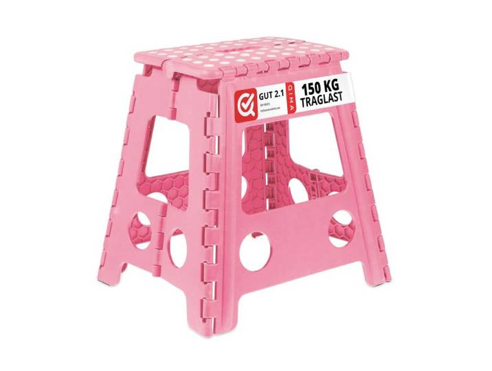 Relaxdays Tabouret pliable XL en rose