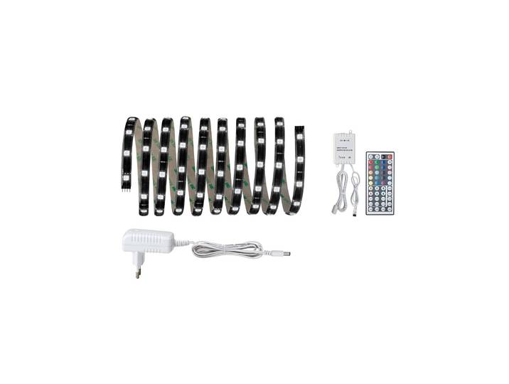 Paulmann YourLED Basisset 3m, schwarz RGB YourLED, dimmbar, schwarz, für Wohn- / Esszimmer, Kunststoff, Modern