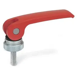 Exzenterspanner, Hebel Zink-Druckguss, Auflagescheibe Kunststoff, mit Schraube (927-82-M8-40-A-R)