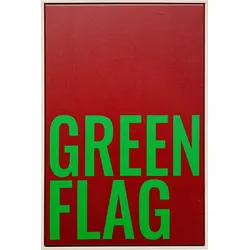 KARE DESIGN Wandbild 40 x 60 cm Green Flag 56792 Rot