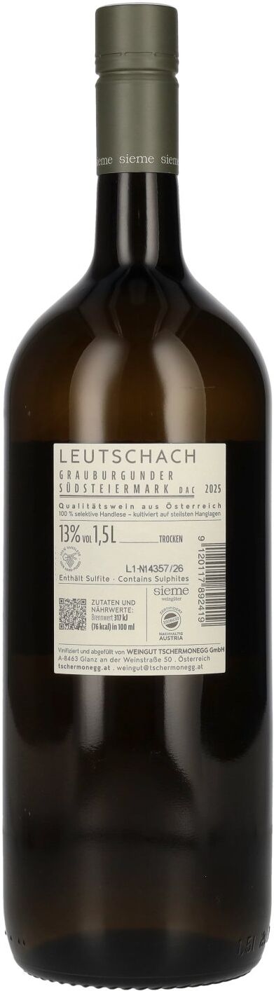 Weingut Tschermonegg Tschermonegg Grauburgunder Leutschach Südsteiermark DAC 2025 13% Vol. 1,5l