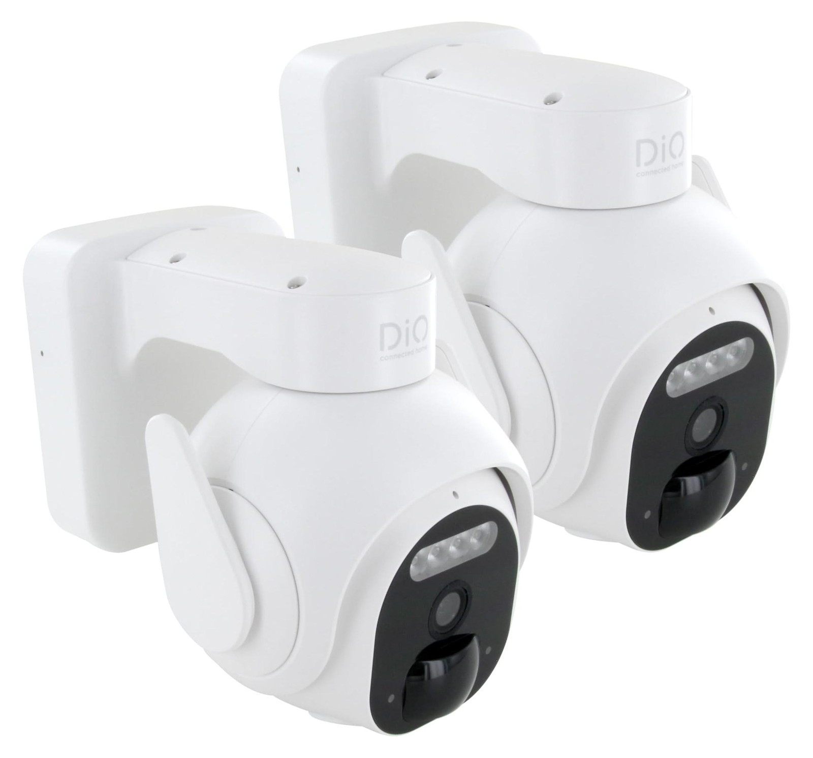 DIO CONNECTED HOME Set van 2 Draadloze Outdoor Camera's met Batterij en 3MP Beeldkwaliteit