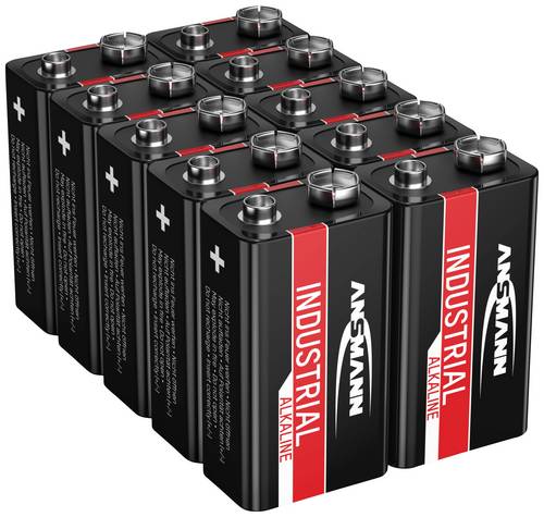 Ansmann Industrial 9V Block-Batterie Alkali-Mangan 9V 10St.