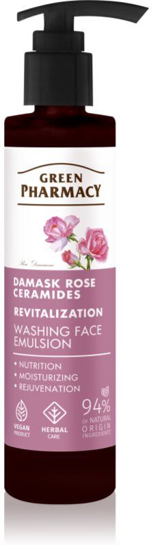 Green Pharmacy Damask Rose & Ceramides Face Emulsion émulsion nettoyante visage 150 ml
