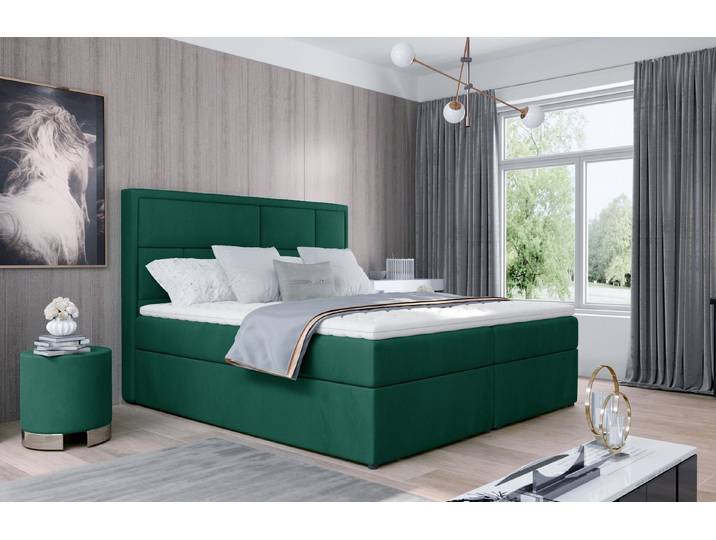 Xlmoebel Boxspringbett Luxus Samt Bett 180x215 Klassisch für Schlafzimmer Italien (1-St., Luxus Samt Bett 180x215), Made in Europa