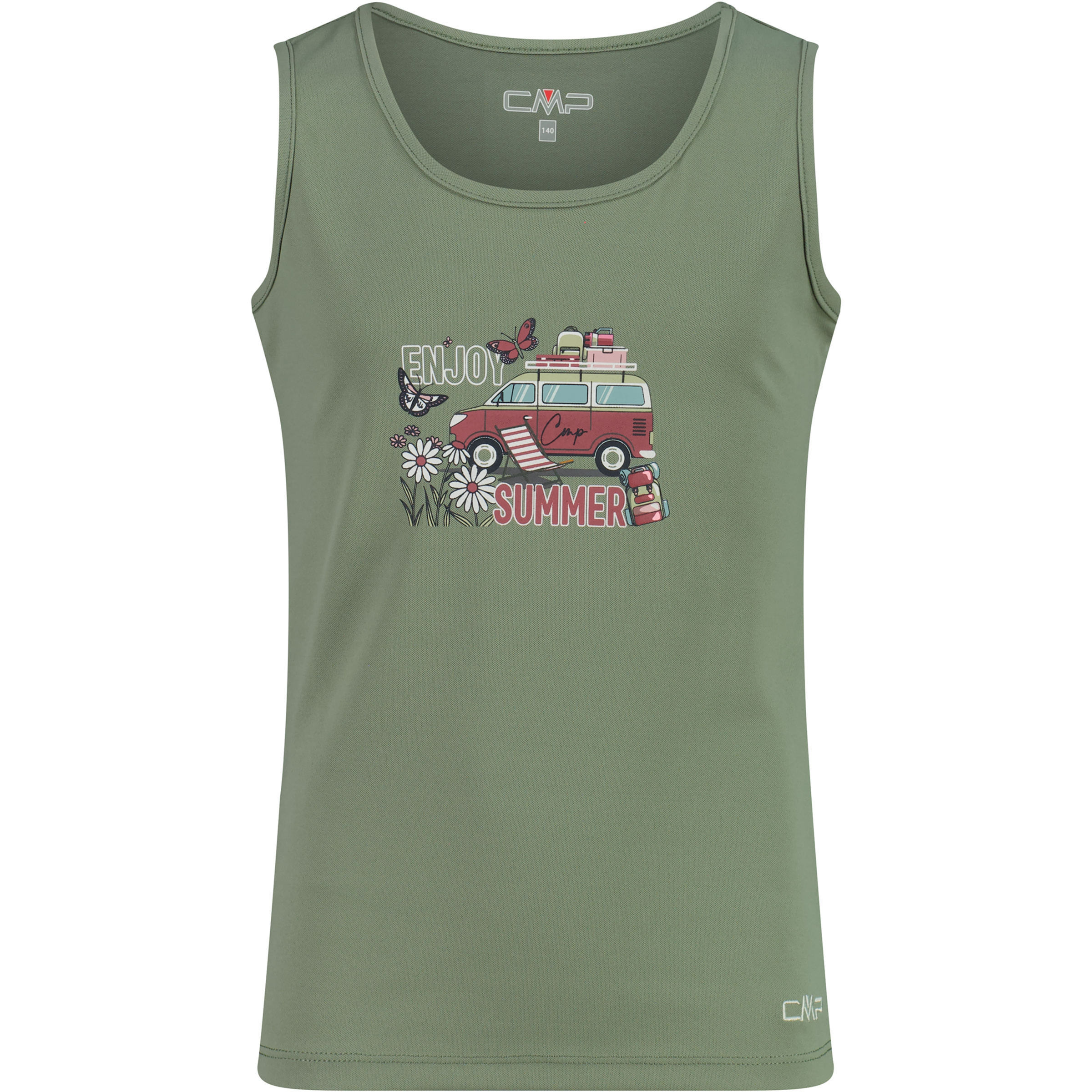 CMP Print Kinder Tanktops gruen Größe 116 Lifestyle Atmungsaktiv