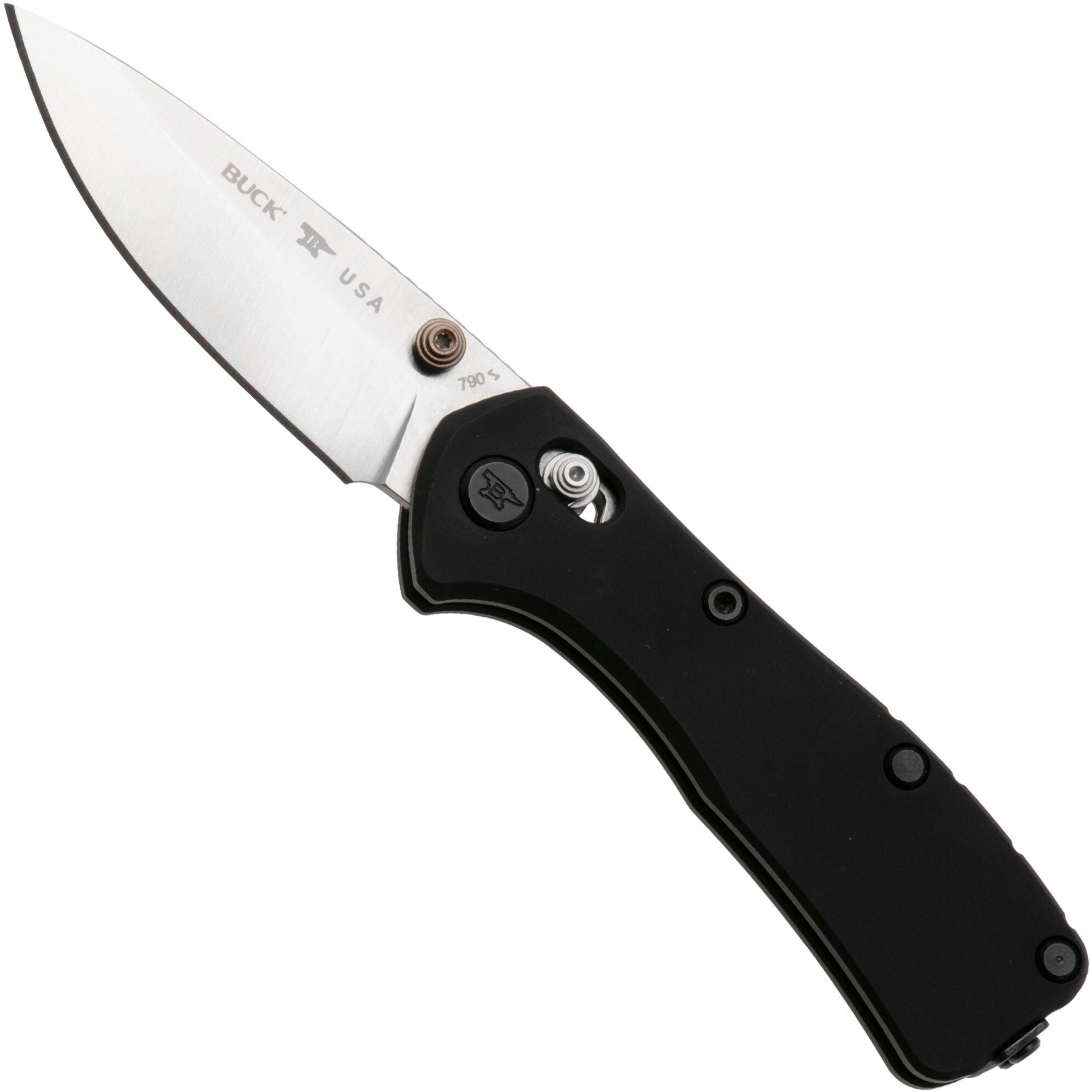 Buck 790 Mini Range Elite 0790BKS Satin MagnaCut, Black Aluminum, coltello da tasca