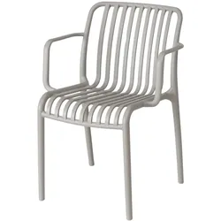 Boltze Stuhl aus Kunststoff Quito, 55 x 56 x 79 cm, Grau