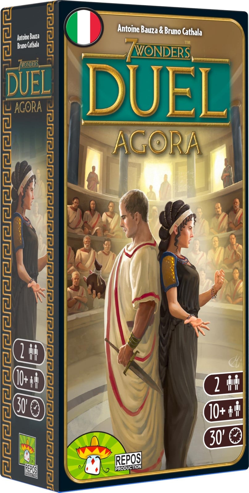 Asmodee Repos Production 7 Wonders Duel Agora uitbreiding Italiaanse versie