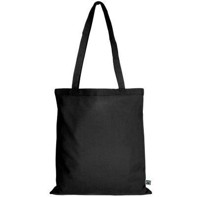 Tragetasche TEXXILLA CLASSIC, 2 lange Trageschlaufen, OEKO-TEX® STANDARD 100, L 380 x B 420 mm, Fairtrade-Baumwolle, schwarz