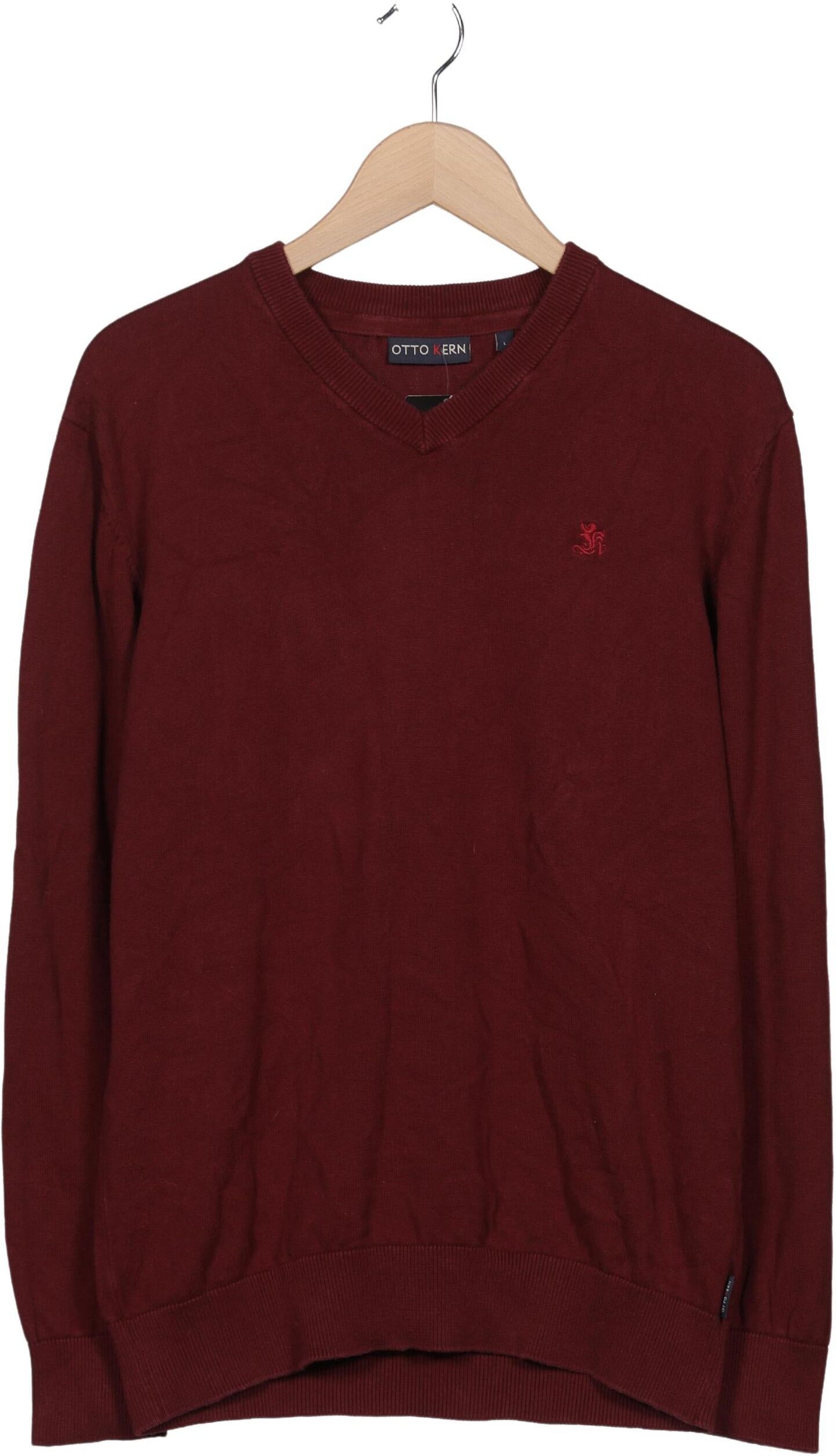 Otto Kern Herren Pullover, Bordeaux, Gr. L, Baumwolle - Second Hand