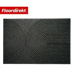 Floordirekt Schmutzfangmatte   Circa   Anthrazit Wellen