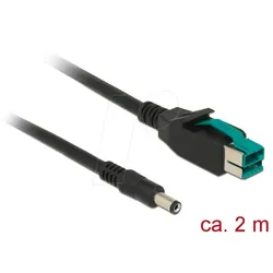 DELOCK 85498 - PoweredUSB Kabel Stecker 12V > DC 5,5 x 2,1 mm, 2 m