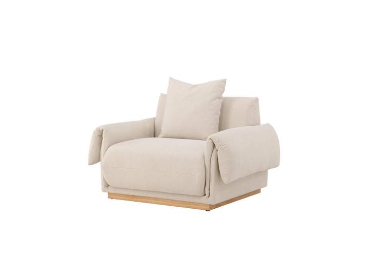 Furnlux Sessel Mollosund Beige 95x118x82 cm, 95x82x118 cm, Wohnzimmer, Sessel, Polstersessel