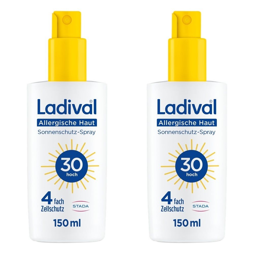 2x Ladival Allergische Haut Sonnenschutz-Spray LSF 30 2x150 ml Spray