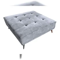 KAWOLA Hocker WIOLO velvet grau