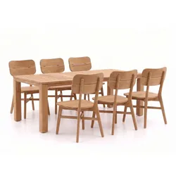 Bellagio Omodeo/Buxton 220 cm Gartenmöbel-Set 7-teilig