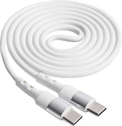 Akyga USB-Kabel USB-C Stecker, USB-C Stecker 1.00m Weiß AK-USB-40