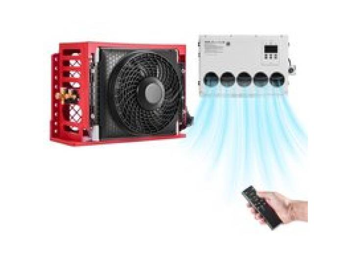VEVOR 12 V Split Klimaanlage für Wohnwagen, 10000 BTU Standklimaanlage mit Kühlfunktion 400 m³/h Luftdurchsatz Fernbedienung Kabinenklimaanlage für Lkw Wohnmobil Baufahrzeuge Kräne Traktoren Bagger