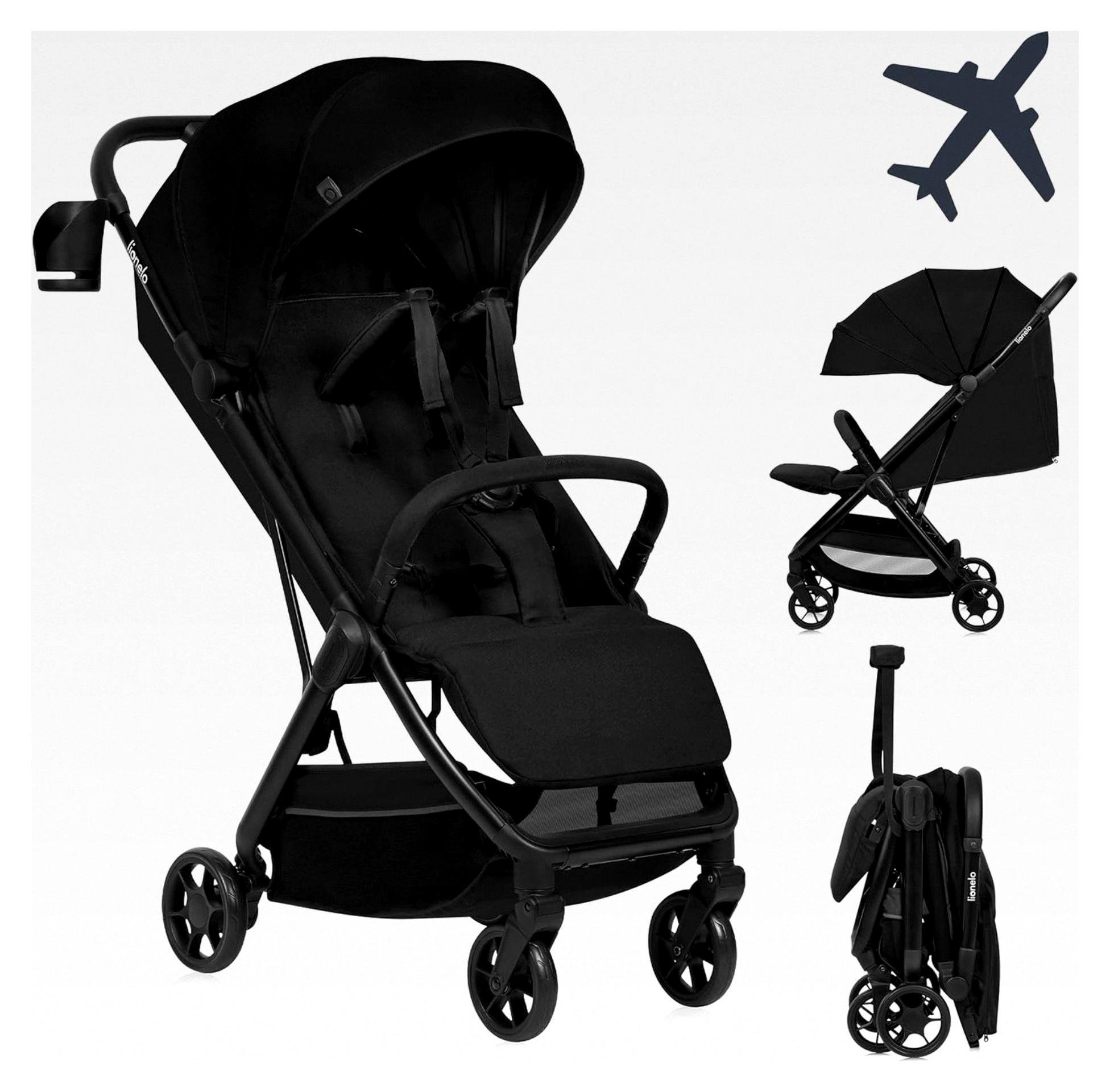 Julie Air Buggy bis zu 22 kg von 6 Monaten bis 4 Jahren, für Flugreisen, 360° Schwenkräder, Federung, Einhand-Faltmechanismus, Rückenlehnenverstellung, Verdeck LSF50+, leicht